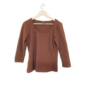 Zoe D. Vintage Brown blouse
